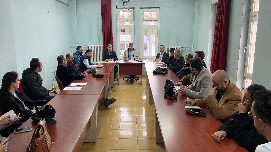 İlçe Milli Eğitim Müdürümüz Mustafa KOÇAK Başkanlığında Eğitim Öğretim Değerlendirme Toplantısı Yapıldı