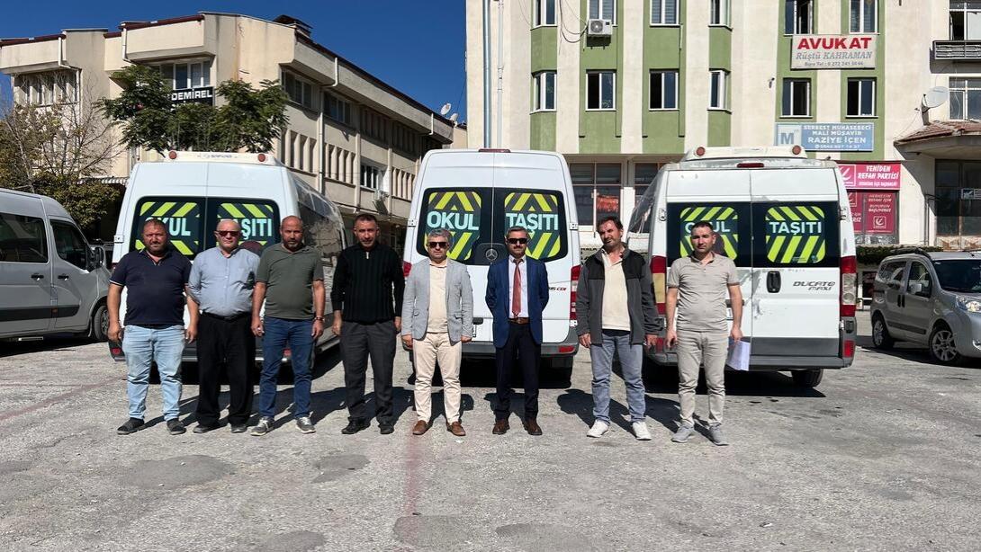 İscehisar'da Okul Servis Araçları Denetlendi